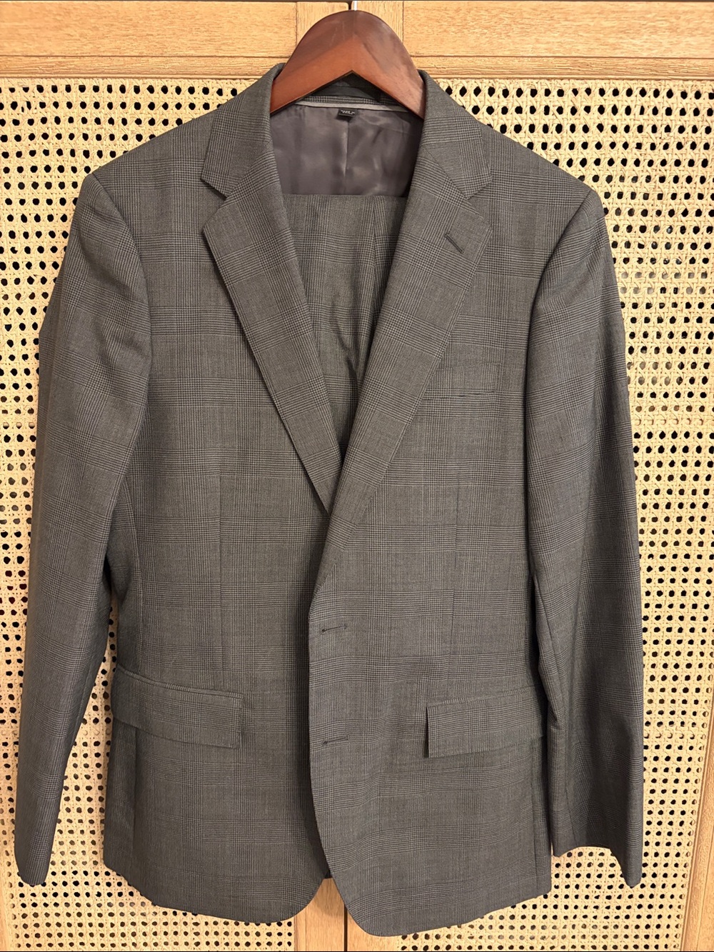 J. Crew Men's Plaid Glen Suit Jacket in Gray